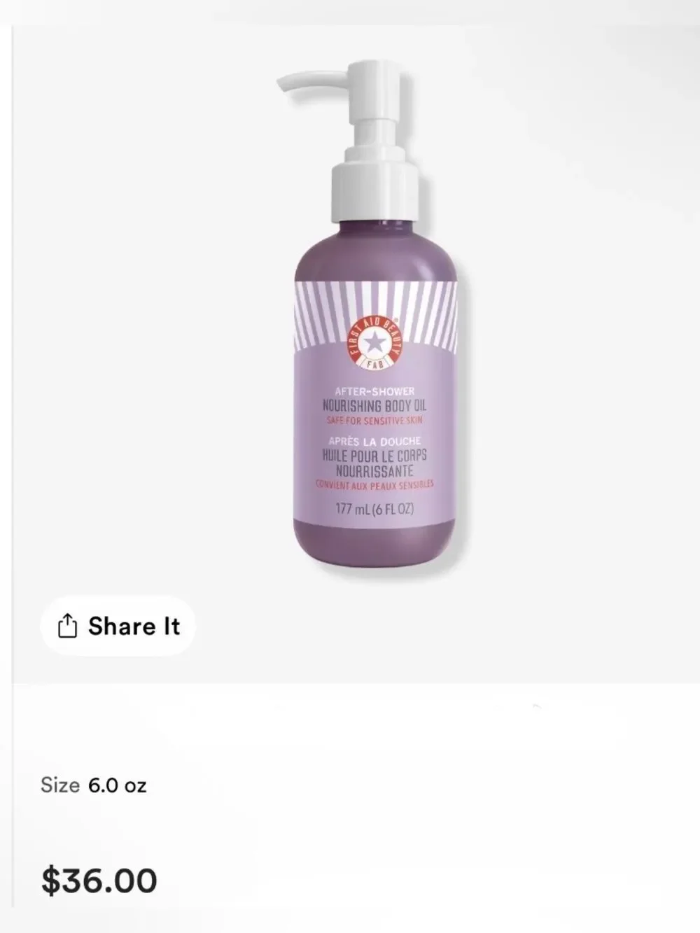 First Aid Beauty beauty first oil